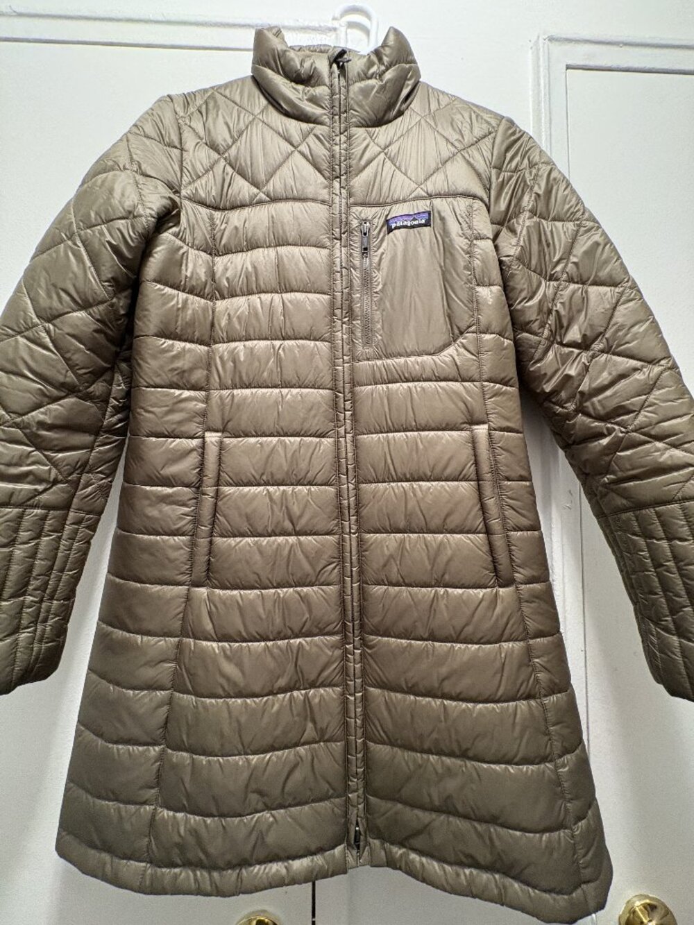Patagonia Nano Puff Parka Tan Long Length Size M
